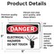 Signmission Electrical Hazards Do Not Touch Danger Sign, Vinyl Decal, 5in W x 3.5in L, 2PK OS-2PACK-DS-D-35-L-19342 - alternate 4